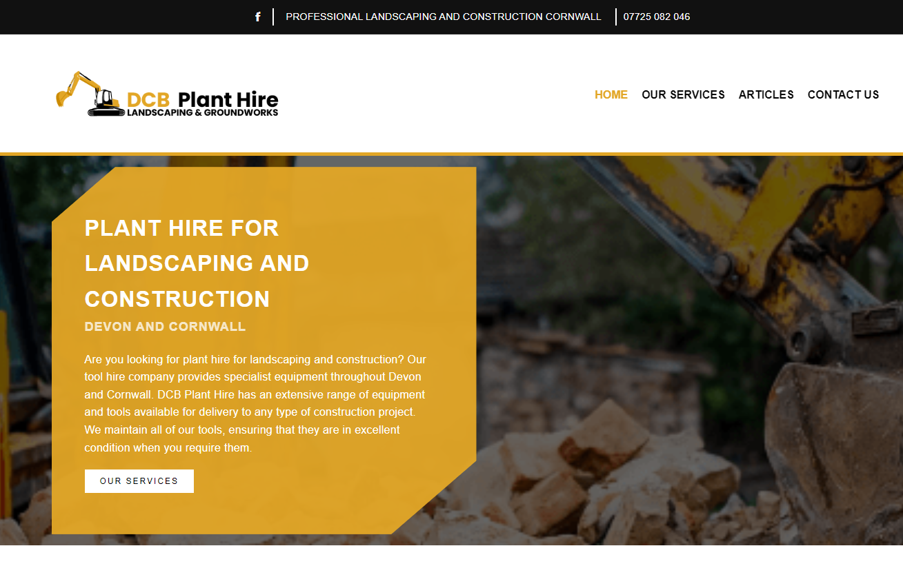 DCB Plant Hire Website