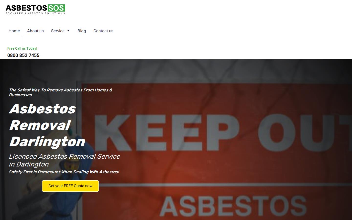 Asbestos SOS Asbestos Removal Darlington Website