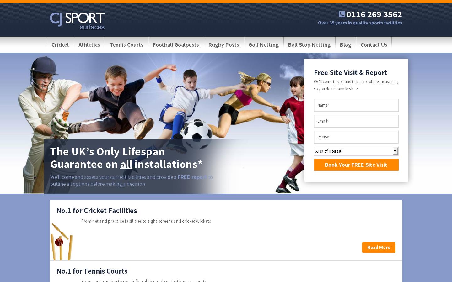 CJ Sport Surfaces Website