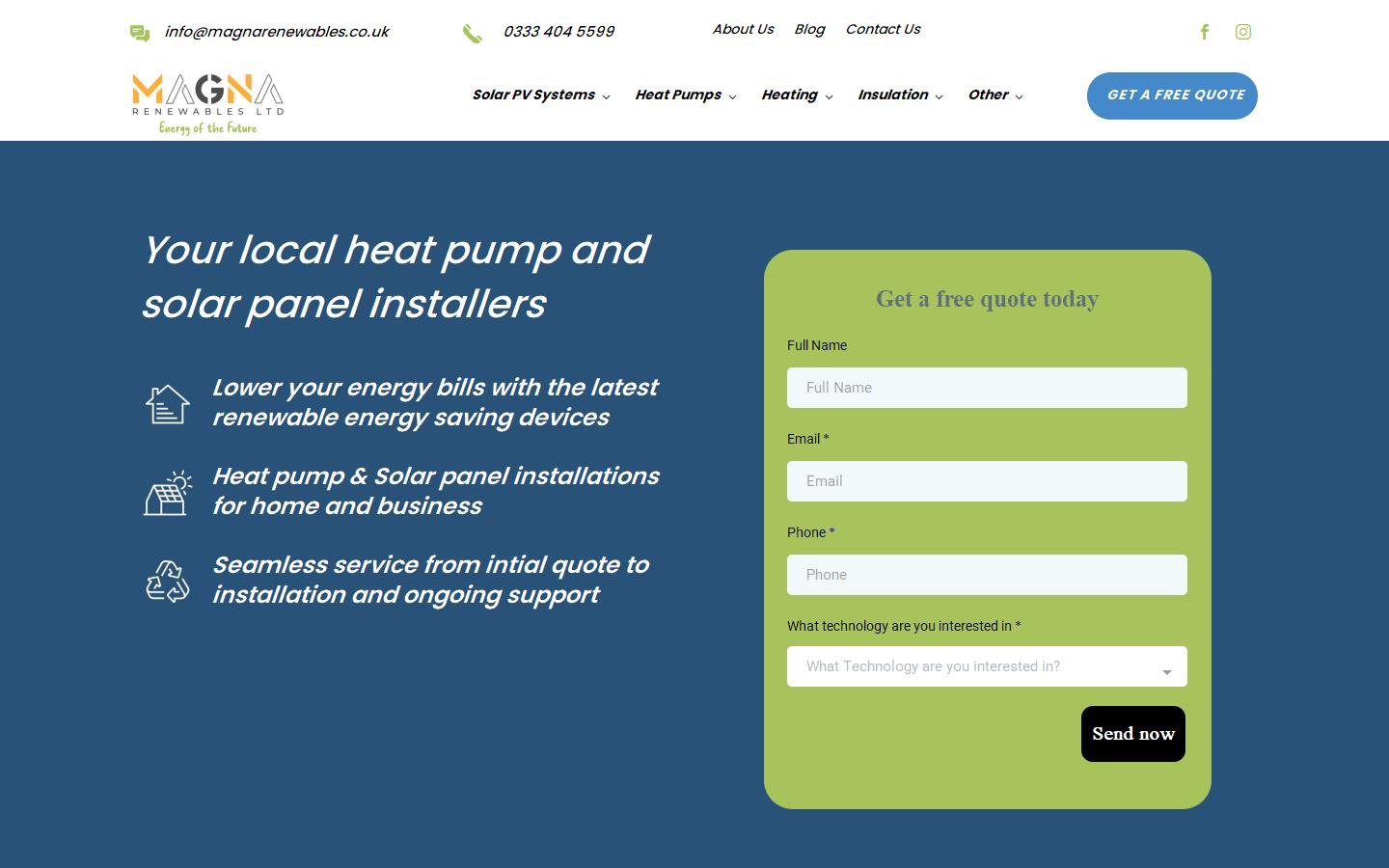 Magna Renewables Ltd Website