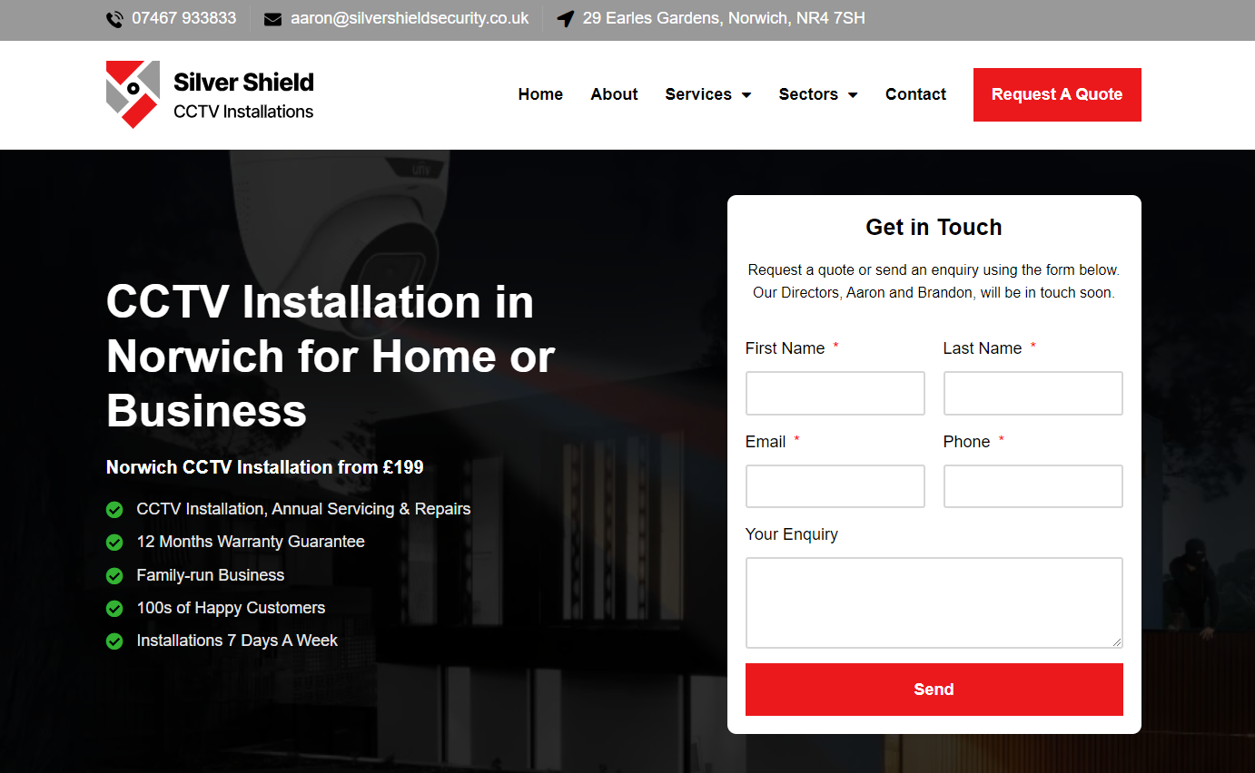 Silver Shield CCTV Installations Website