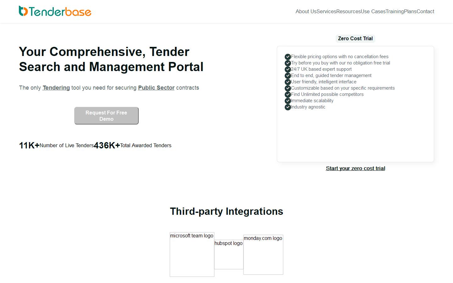 Tenderbase Website
