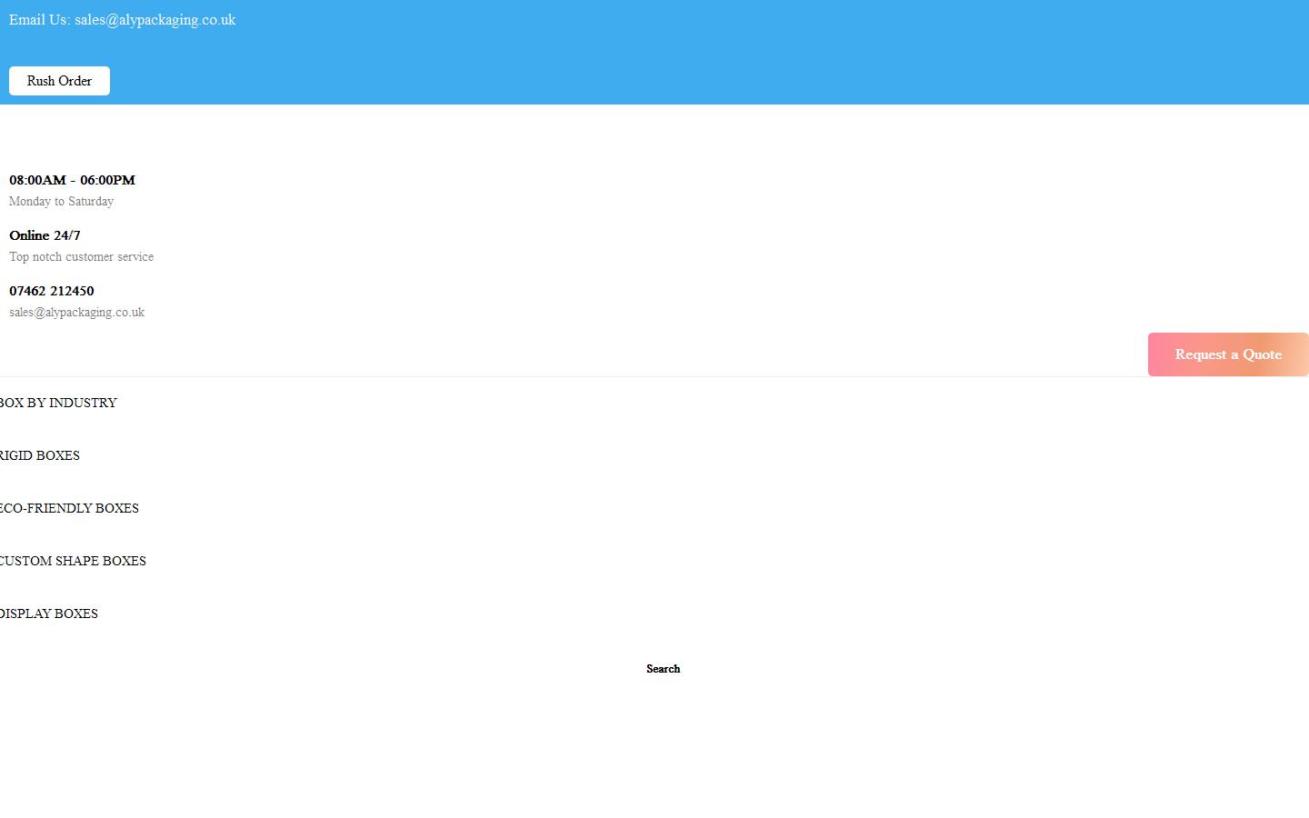 Alypackaging Website