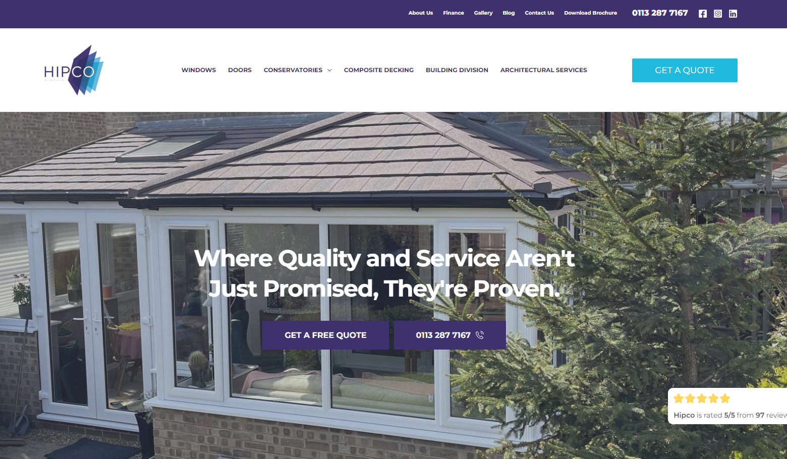 Hipco Yorkshire Windows & Doors Website