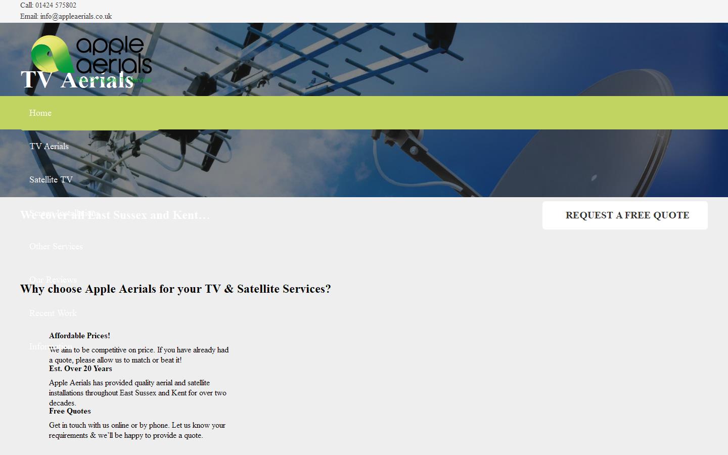 Apple Aerials Website