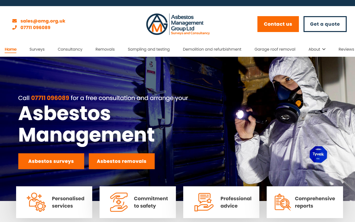 Asbestos Management Group Ltd Website