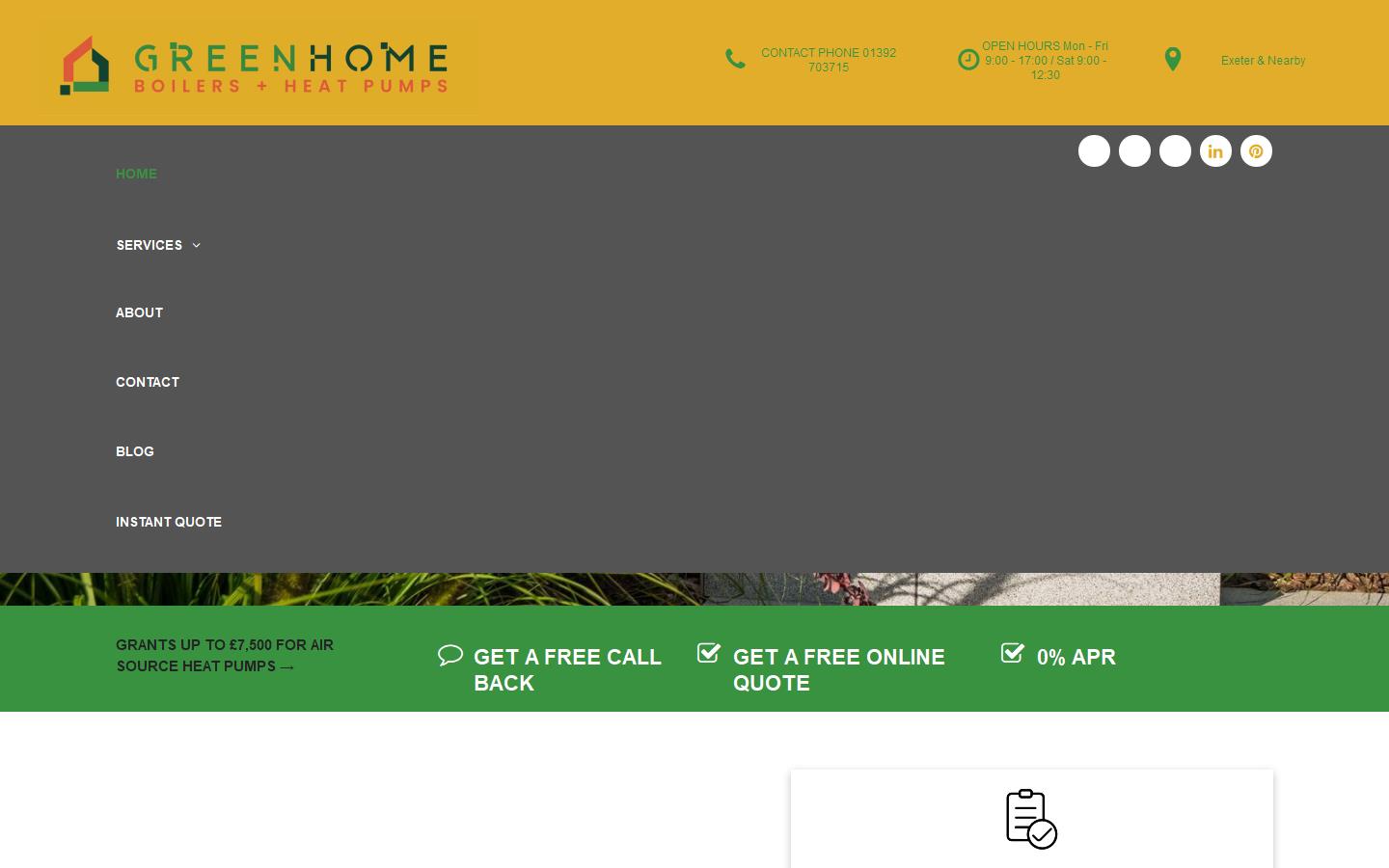 Green Home Boilers & Heat Pumps Website