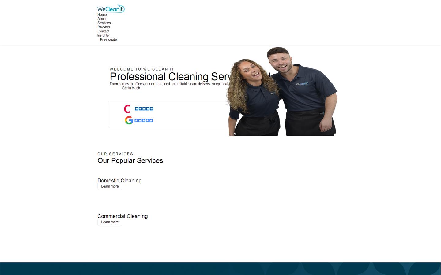 We Clean It Website