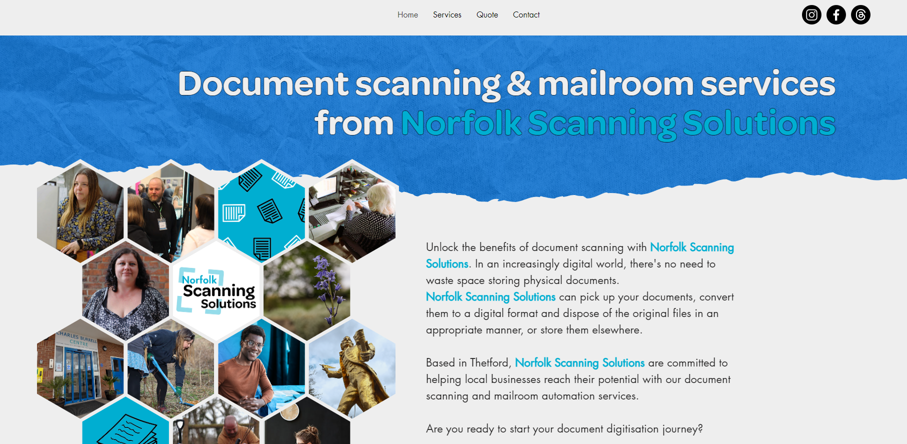 Norfolk Scanning Solutions Website