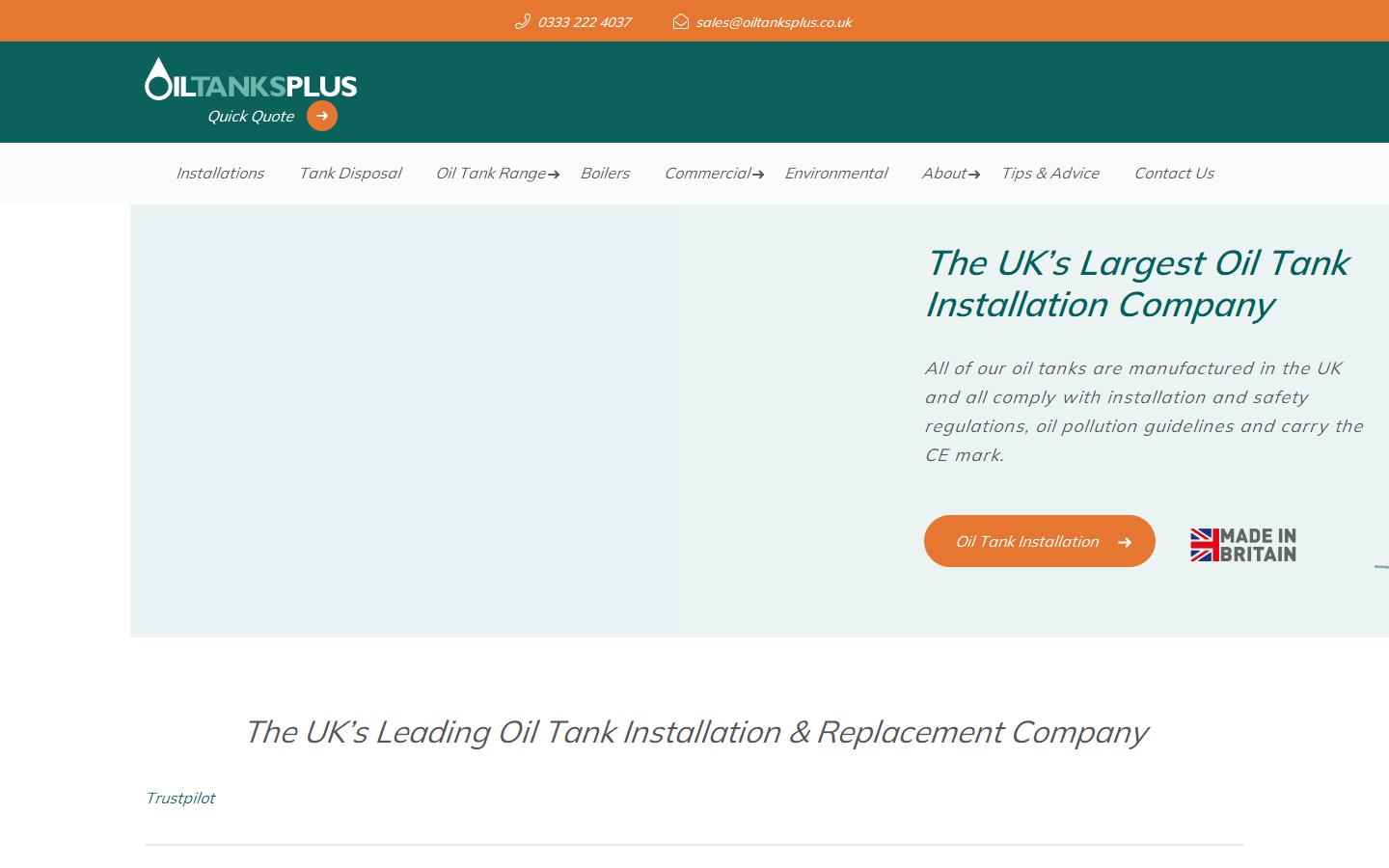 Oil Tanks Plus Website