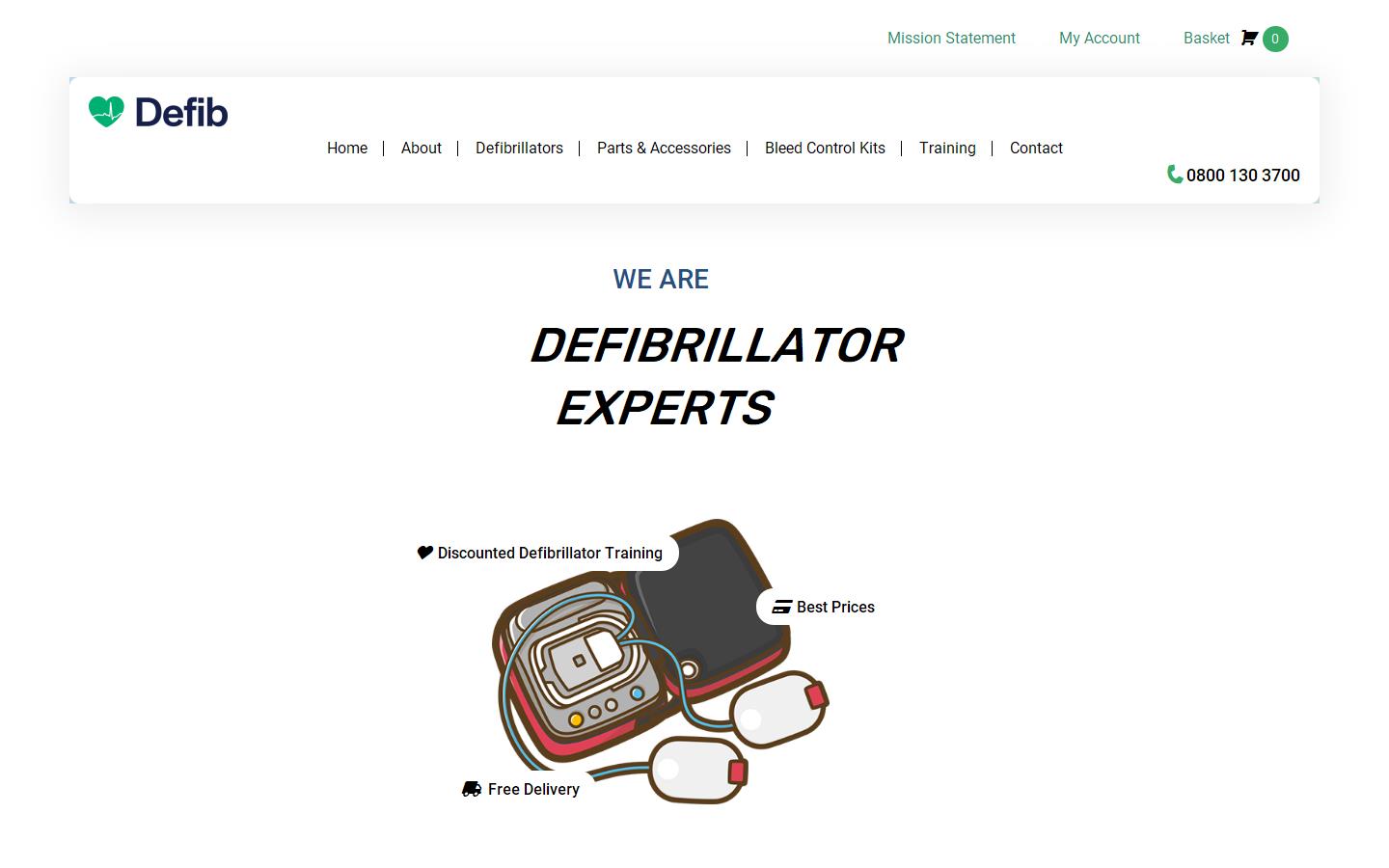 Defib Sales & Training Ltd Website