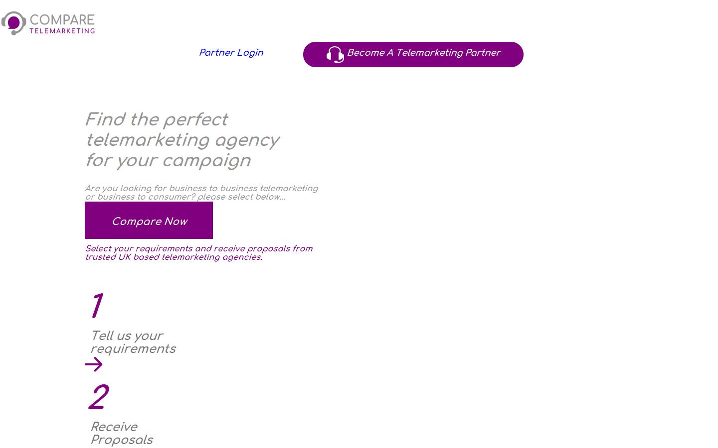 Compare Telemarketing Agency Website