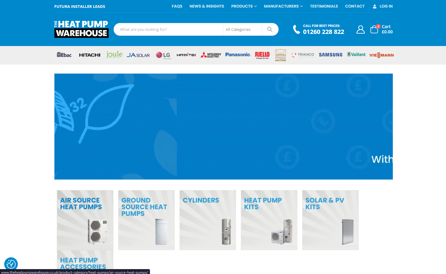 The Heat Pump Warehouse Website