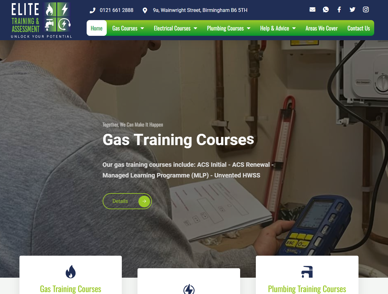Elite Training & Assessment Website