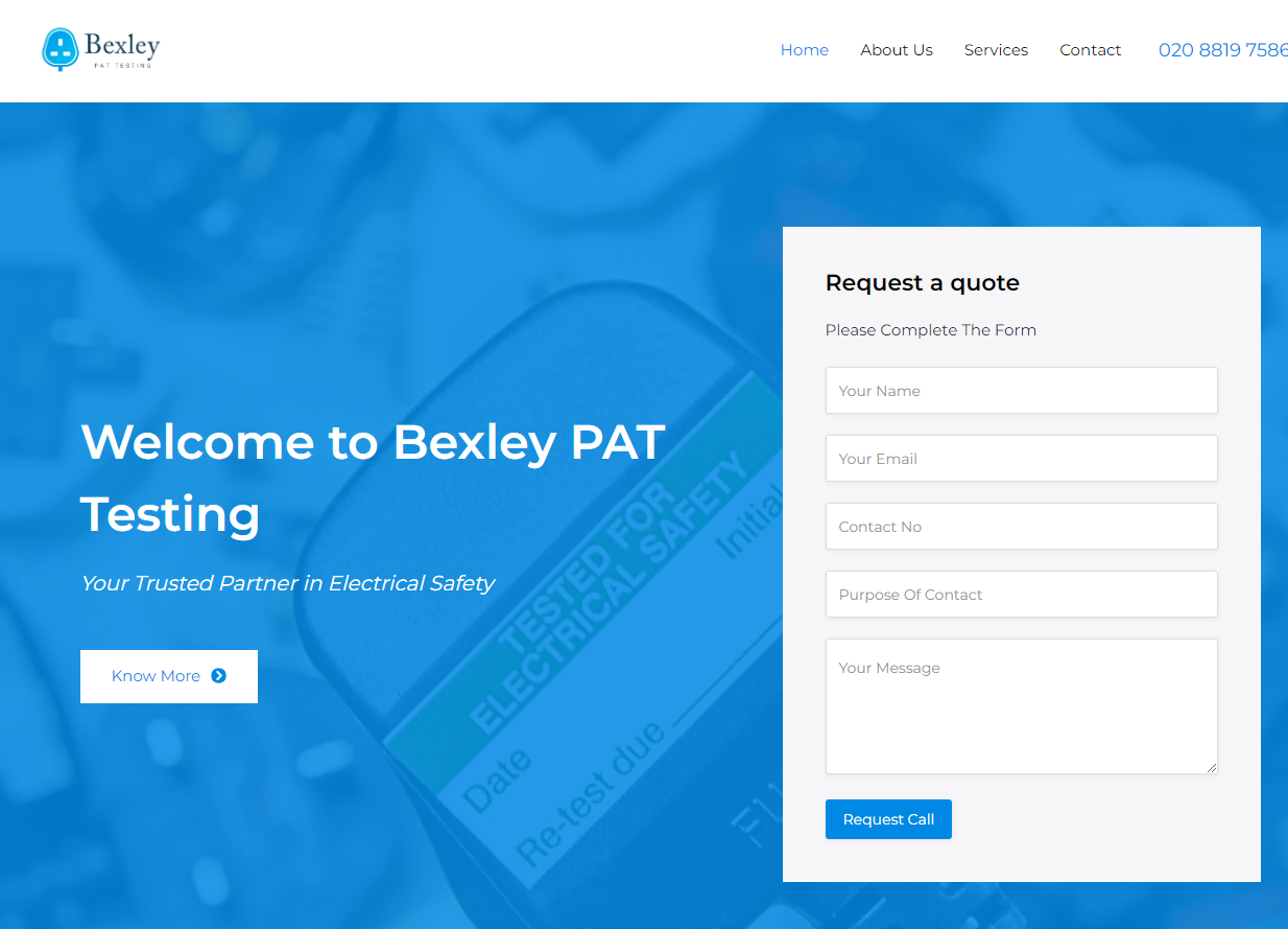 Bexley PAT Testing  Website