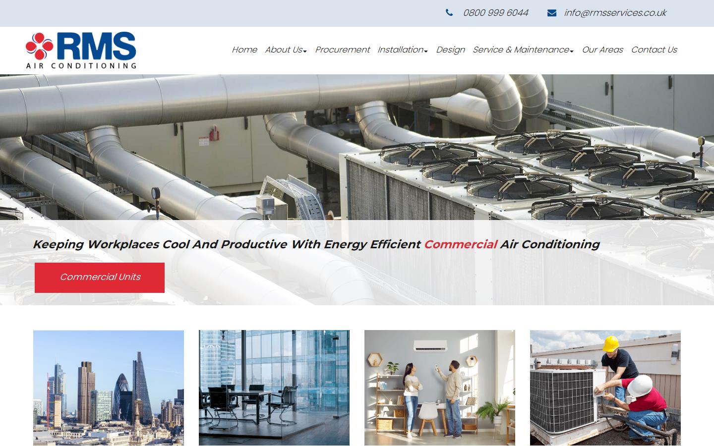 RMS Air Conditioning  Website