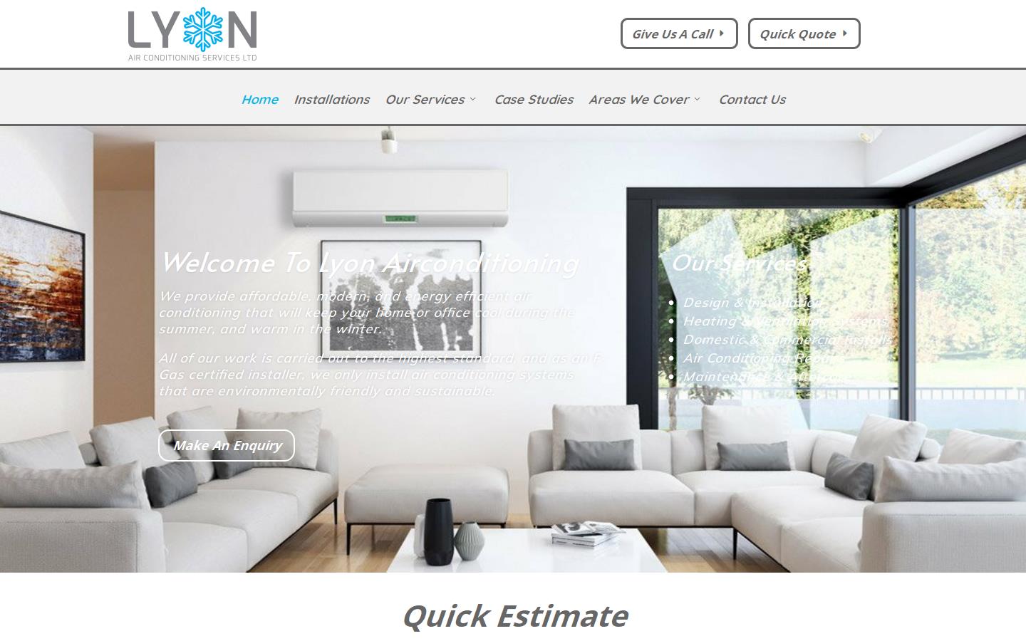 Lyon Air Conditioning Services Ltd Website