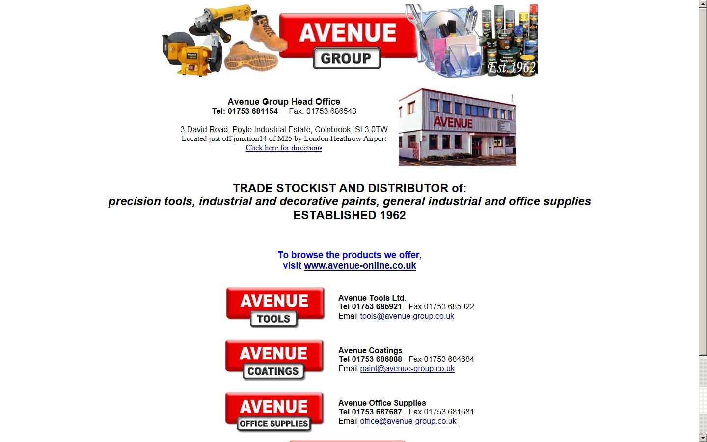 Avenue Coatings Website