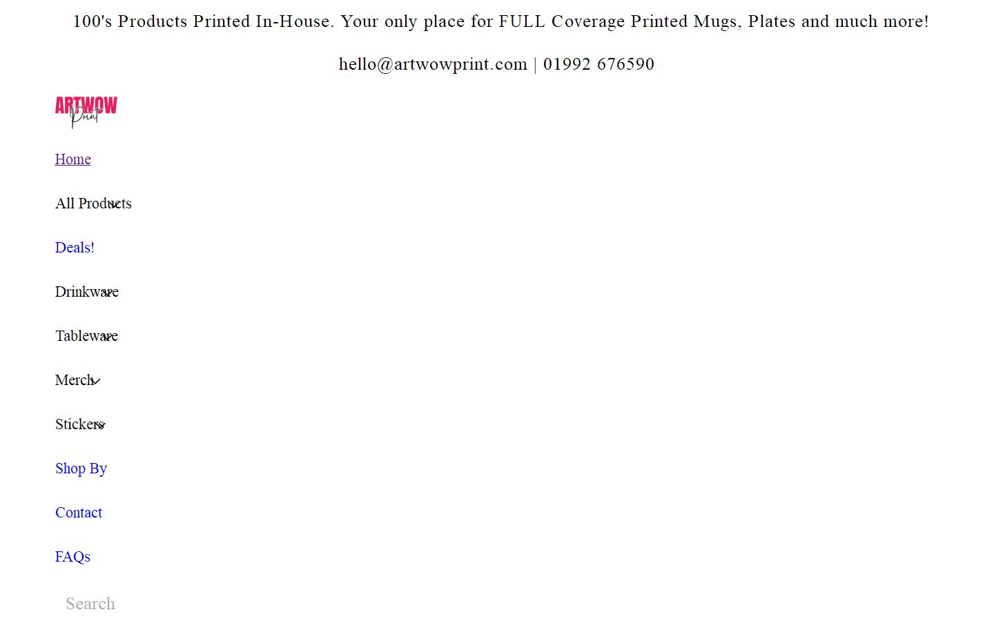 Art Wow Print Website