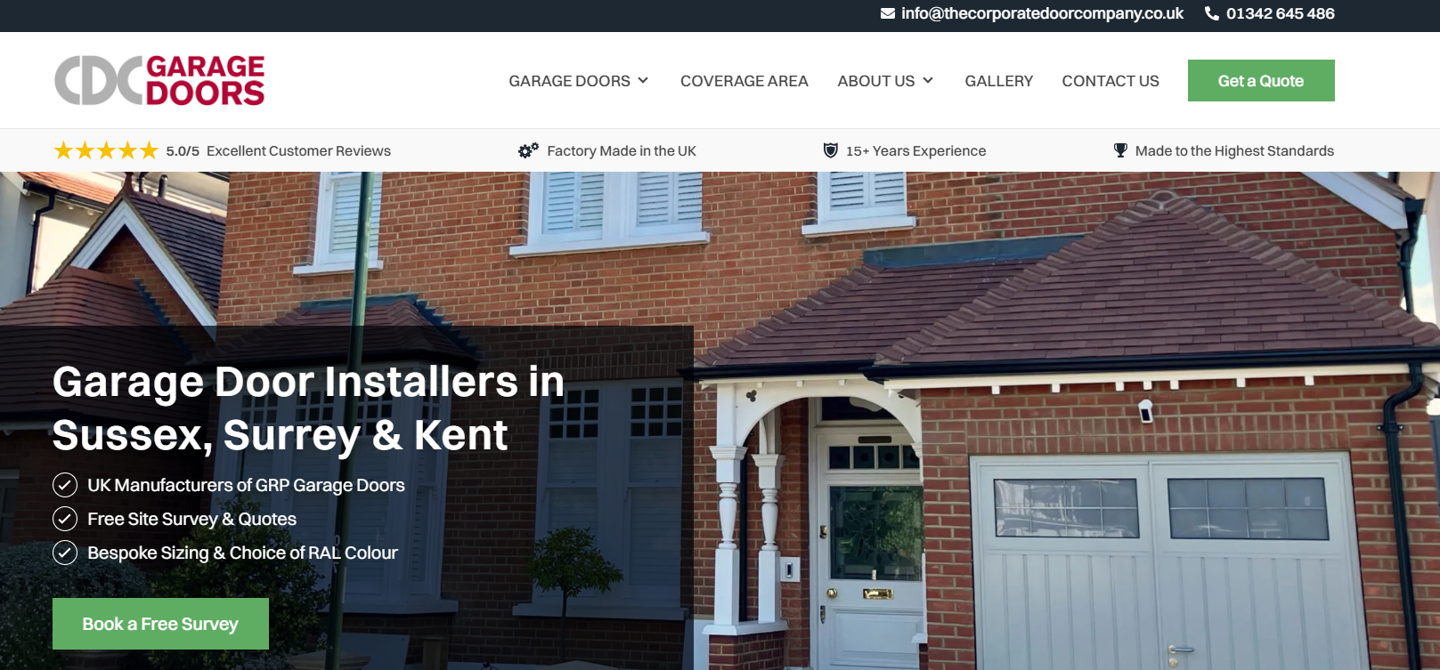 CDC Garage Doors Website