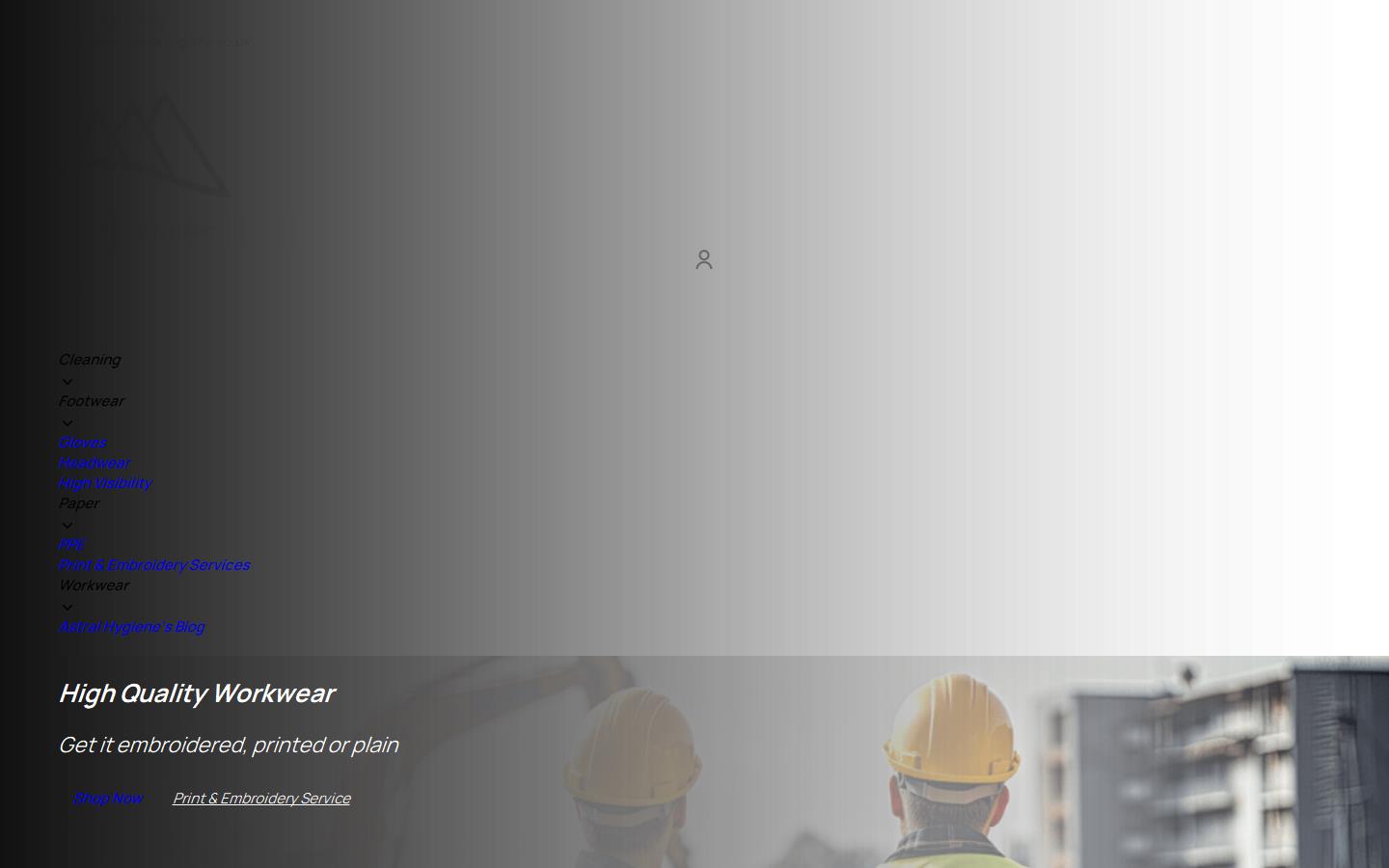 PPE Workwear Store Website