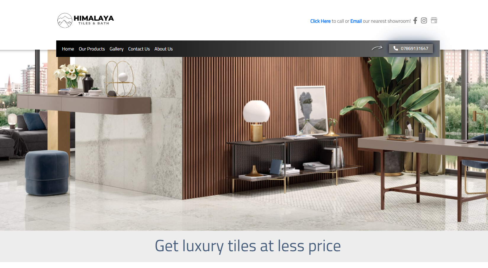 Himalaya Tiles and Bathroom Website
