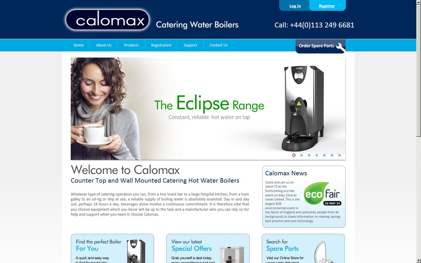 Calomax Ltd Website