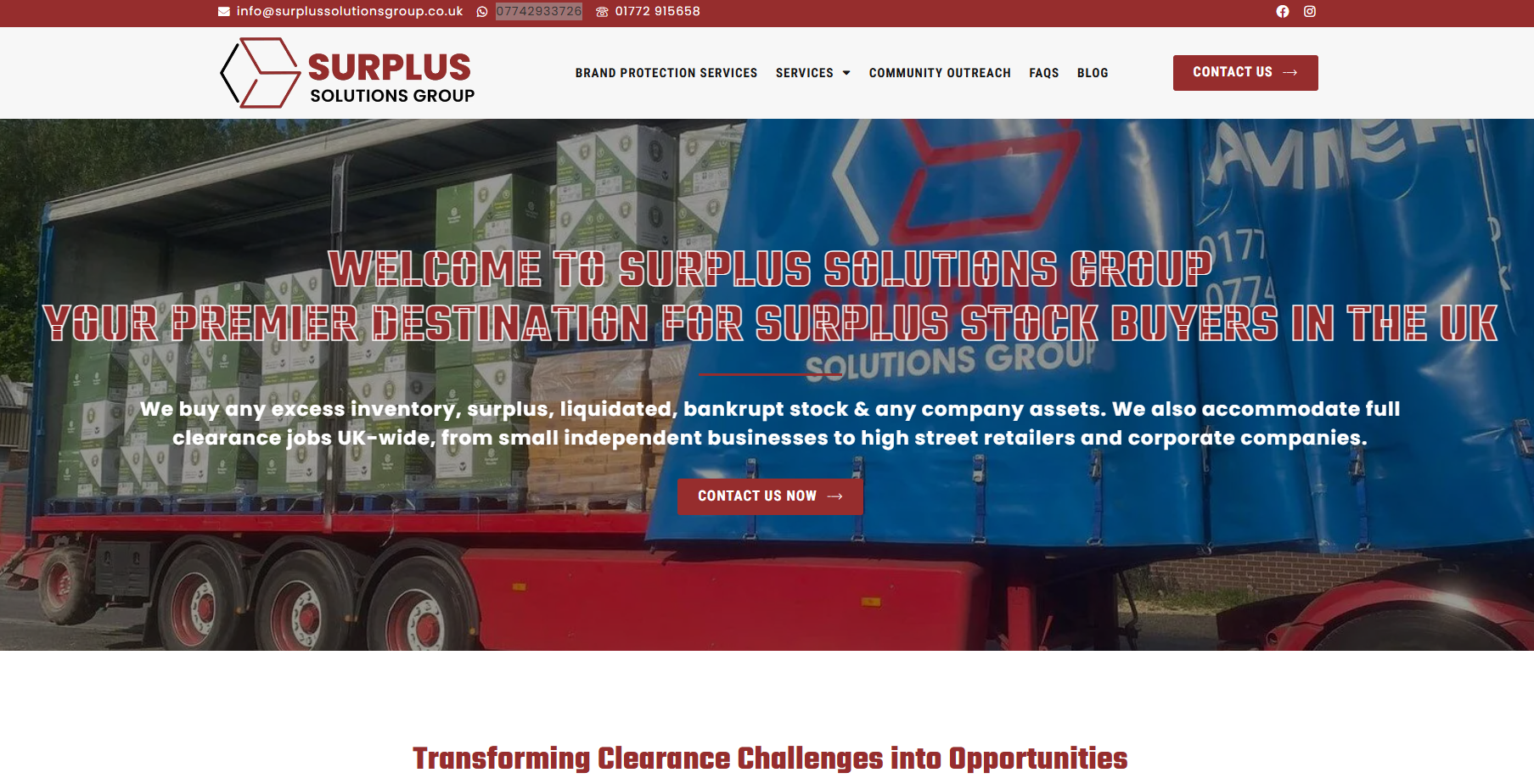 Surplus Solutions Group Website