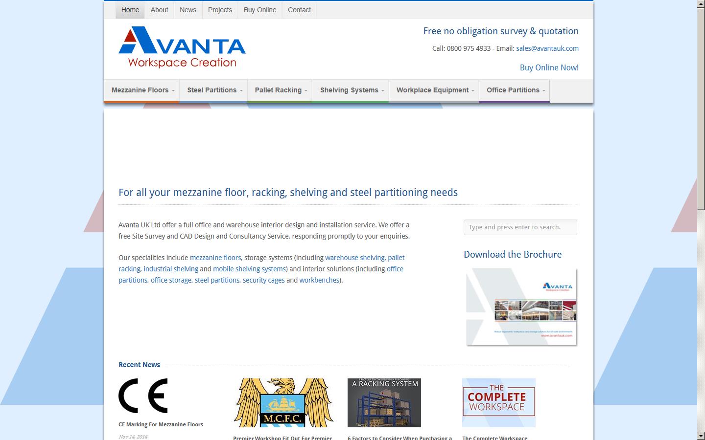 Avanta UK Ltd Website