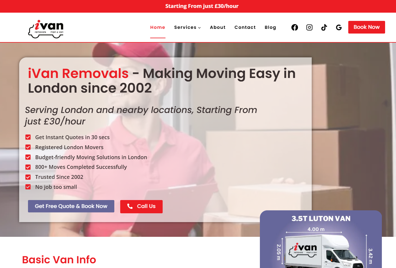 iVan Removals Website
