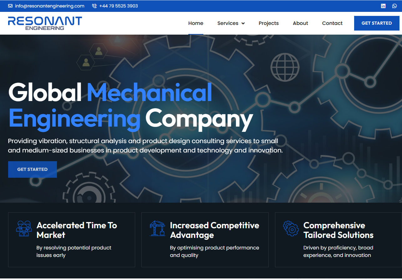 Resonant Engineering Website