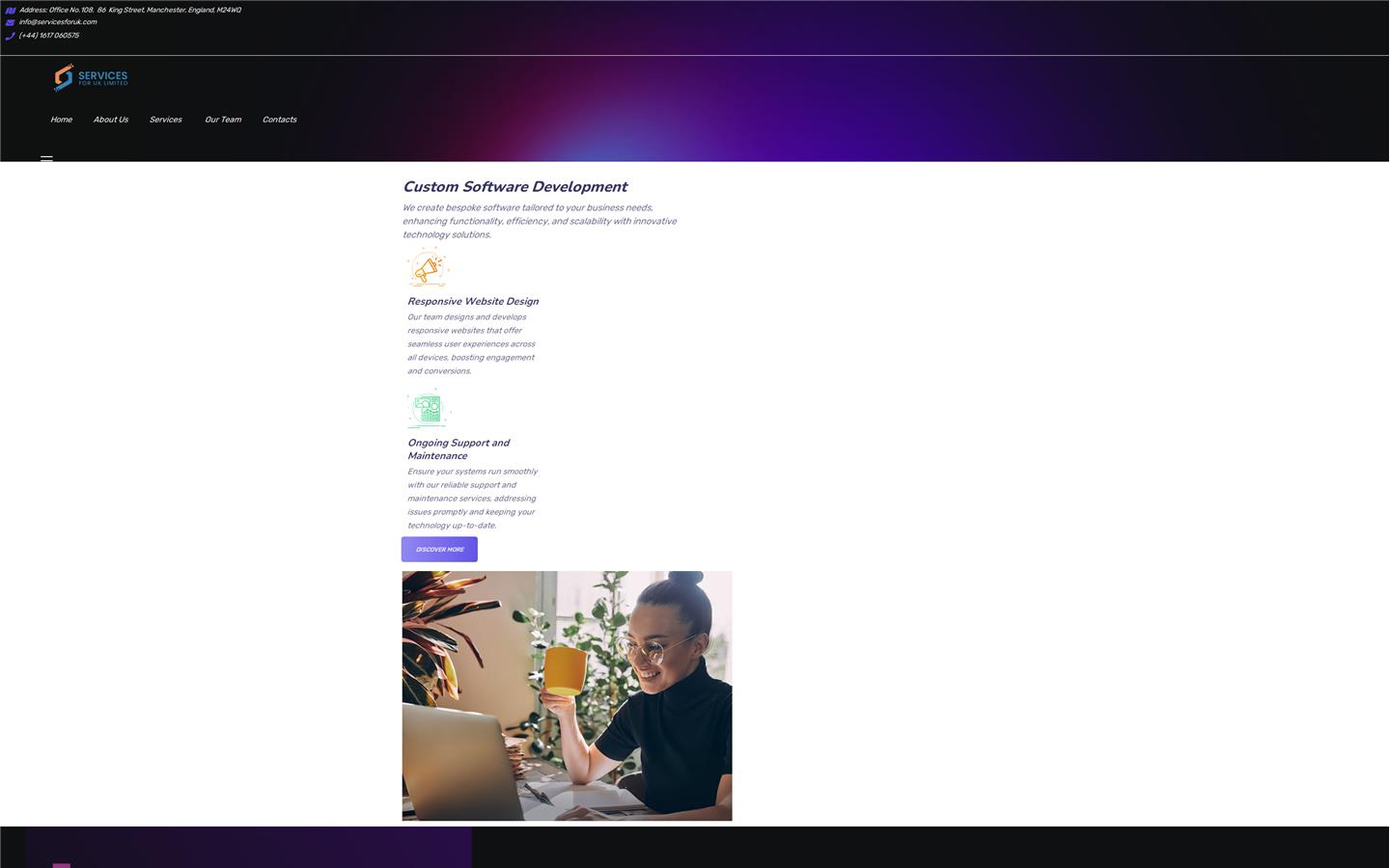 Services for uk limited Website