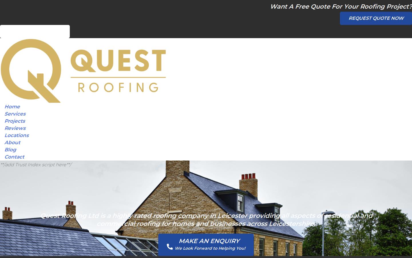 Quest Roofing Ltd Website
