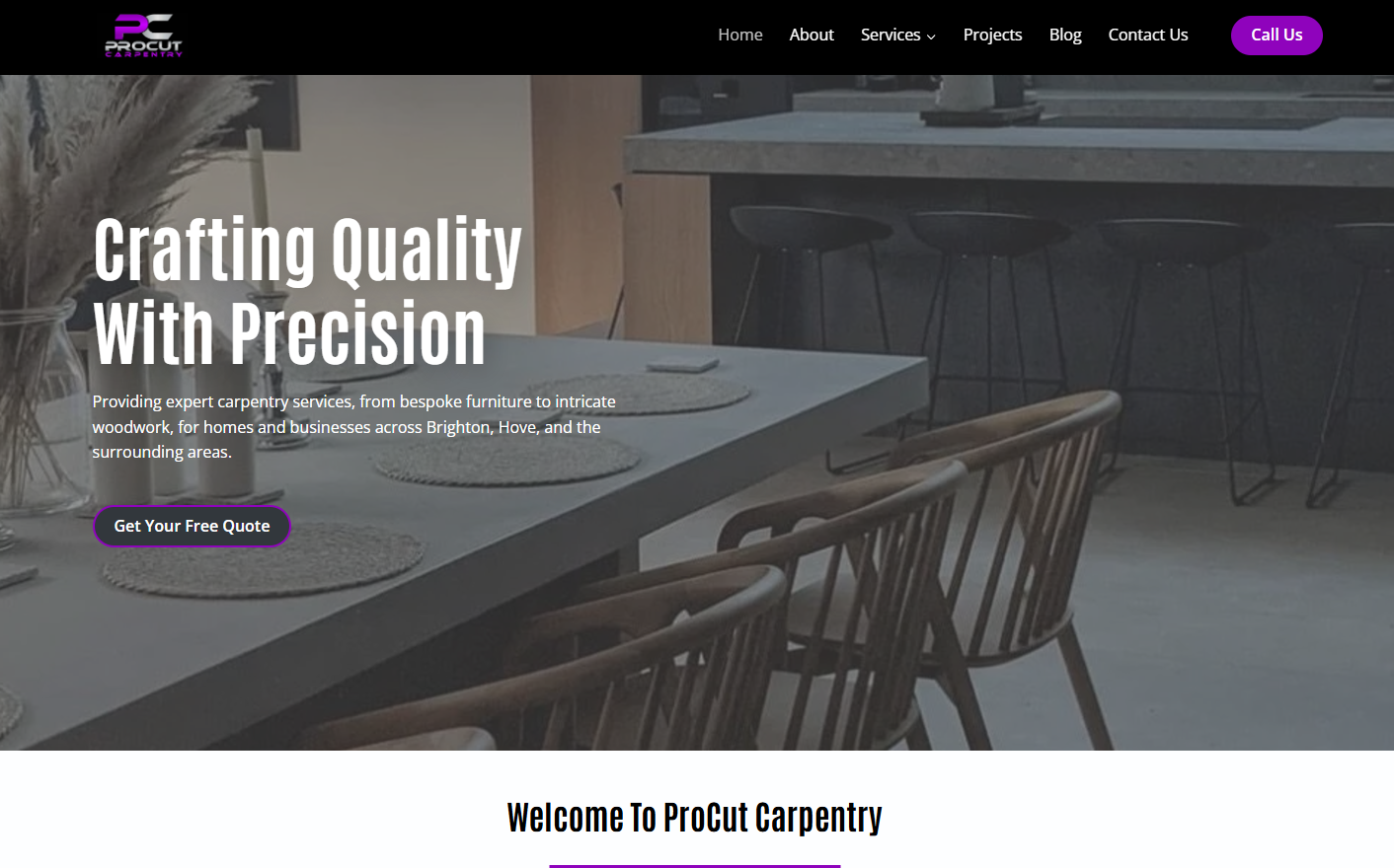 Procut Carpentry Ltd Website