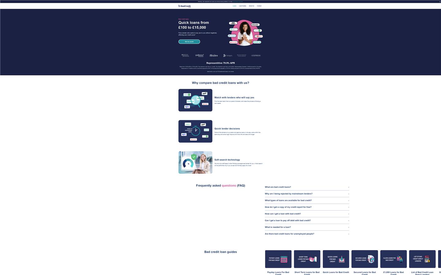 Bad Credit Website
