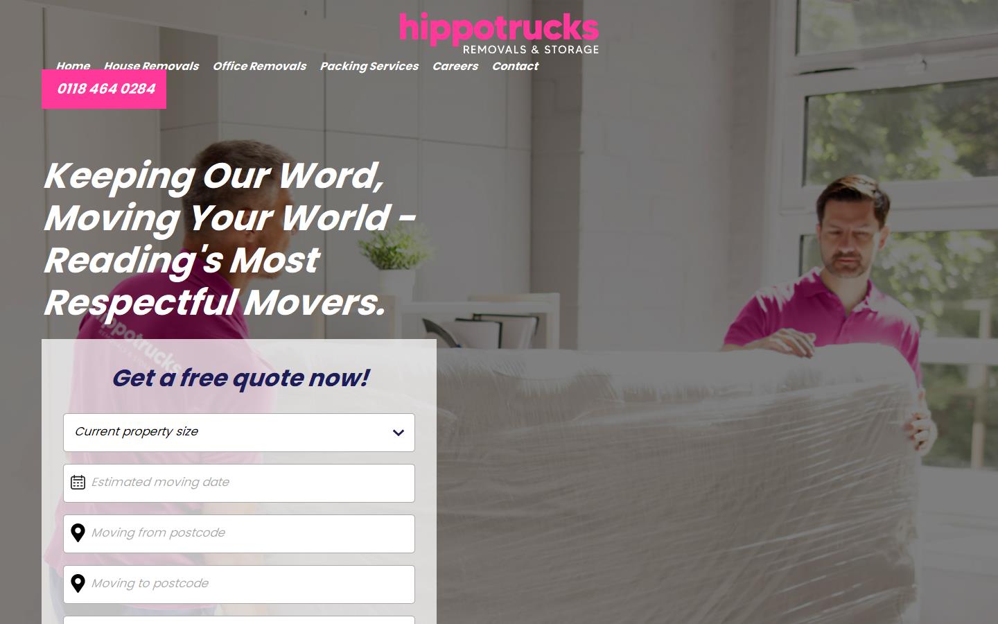 Hippo Removals Reading Website