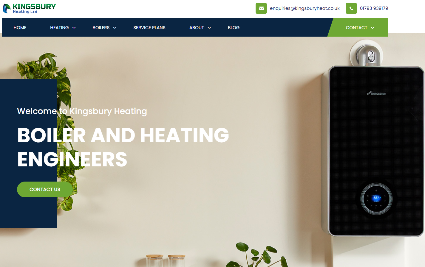 Kingsbury Heating Ltd Website