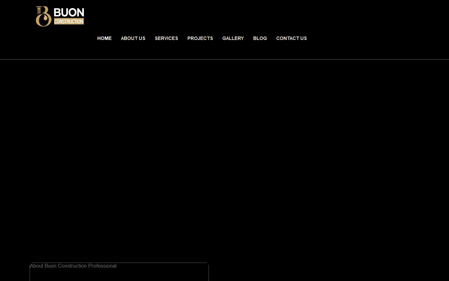 Buon Construction Website