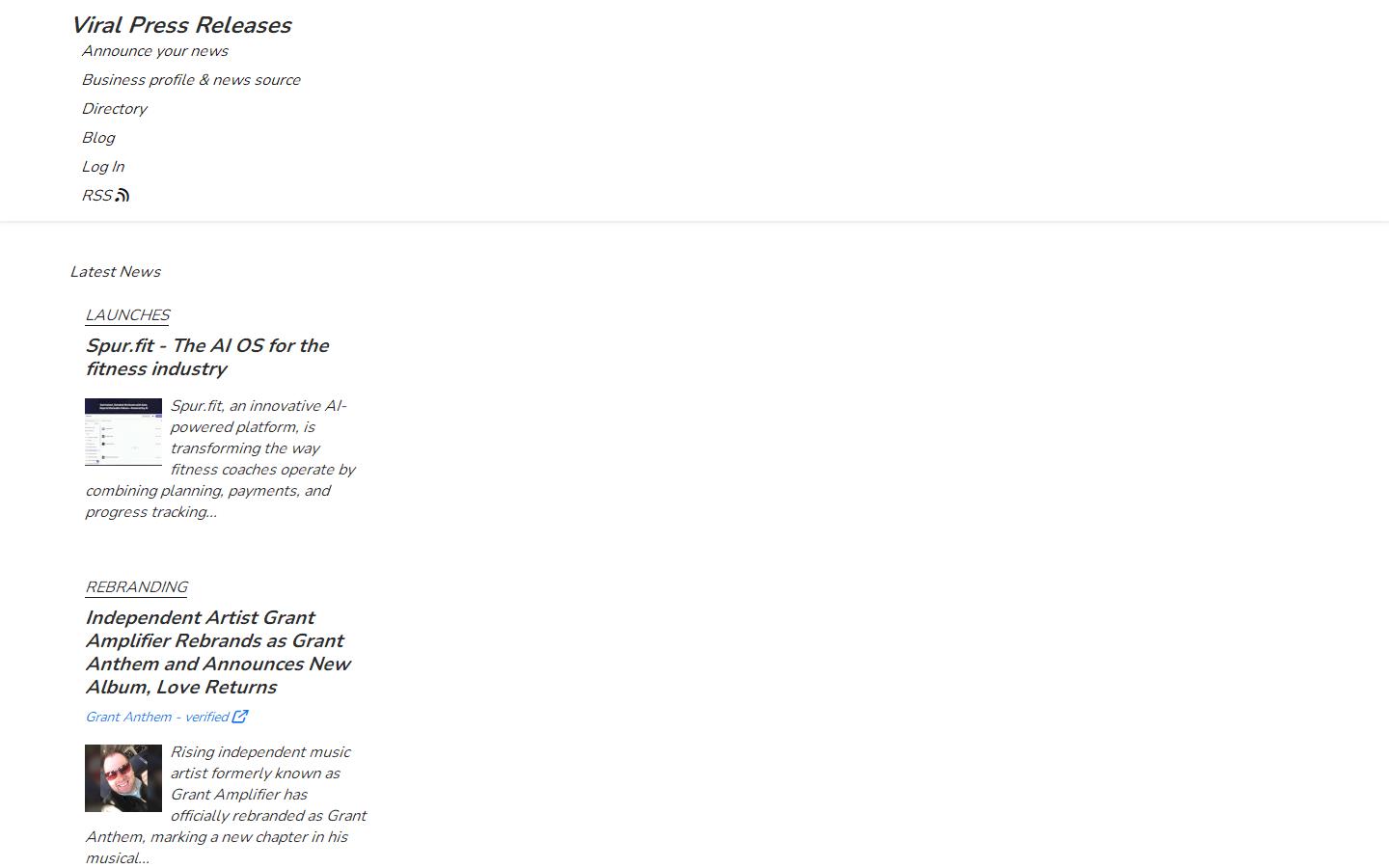 Viral Press Releases  Website