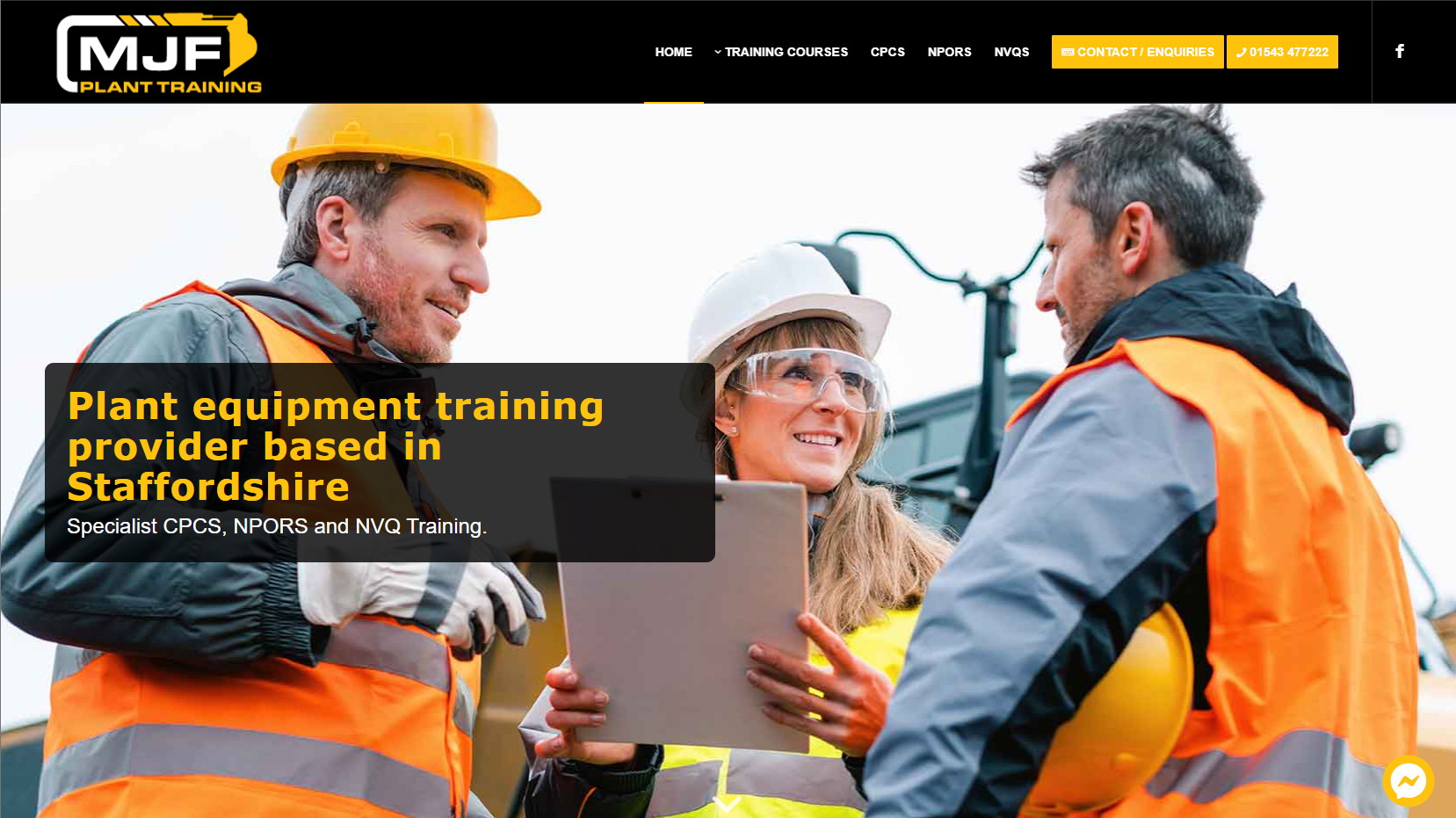 MJF Plant Training Ltd Website