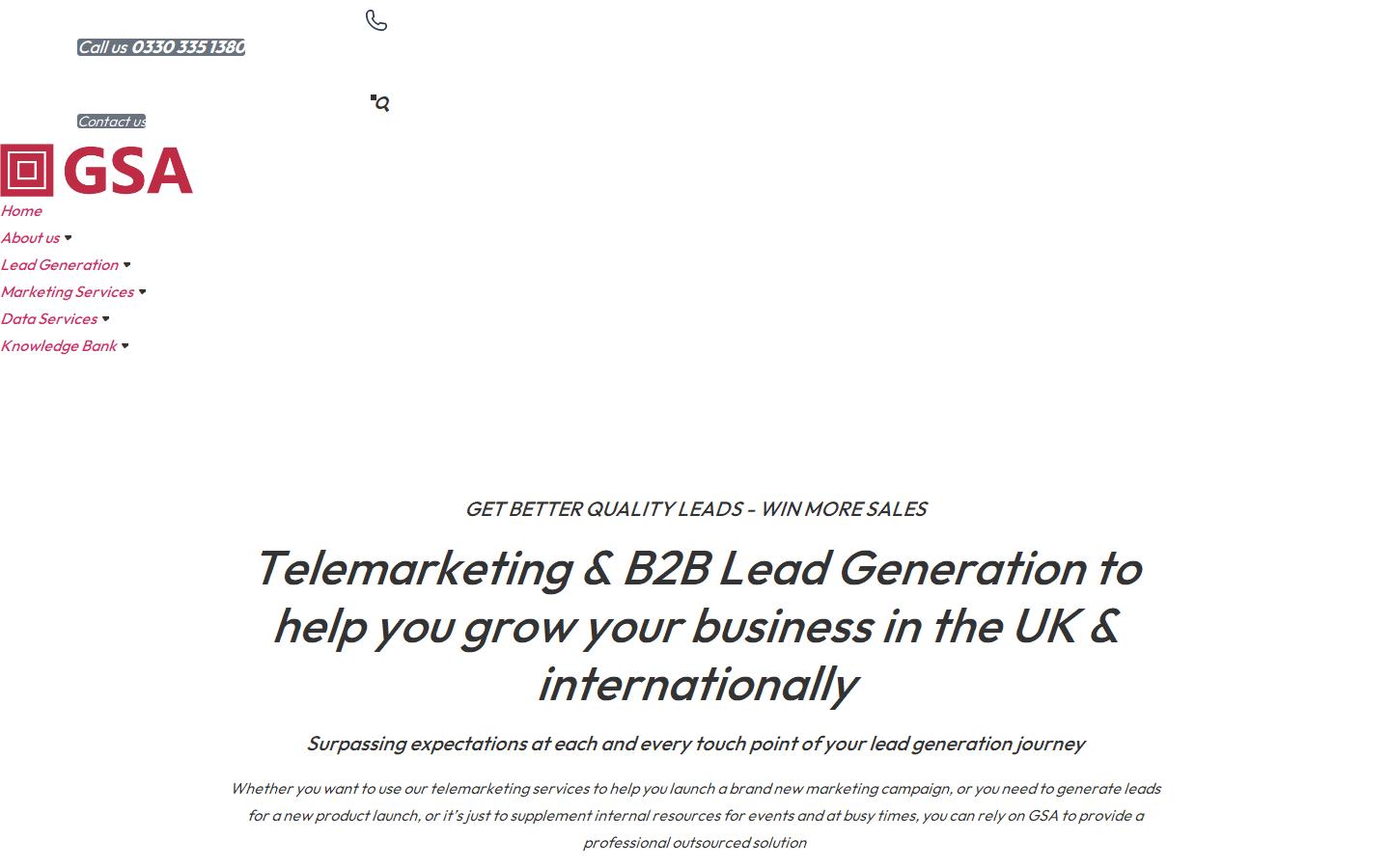 GSA Business Development Ltd Website