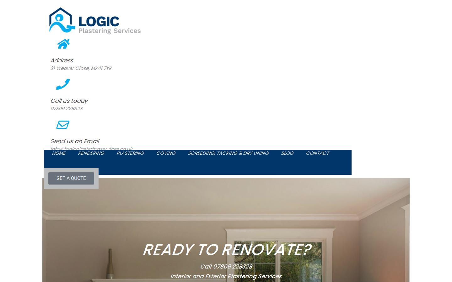 Logic Plastering Services Website
