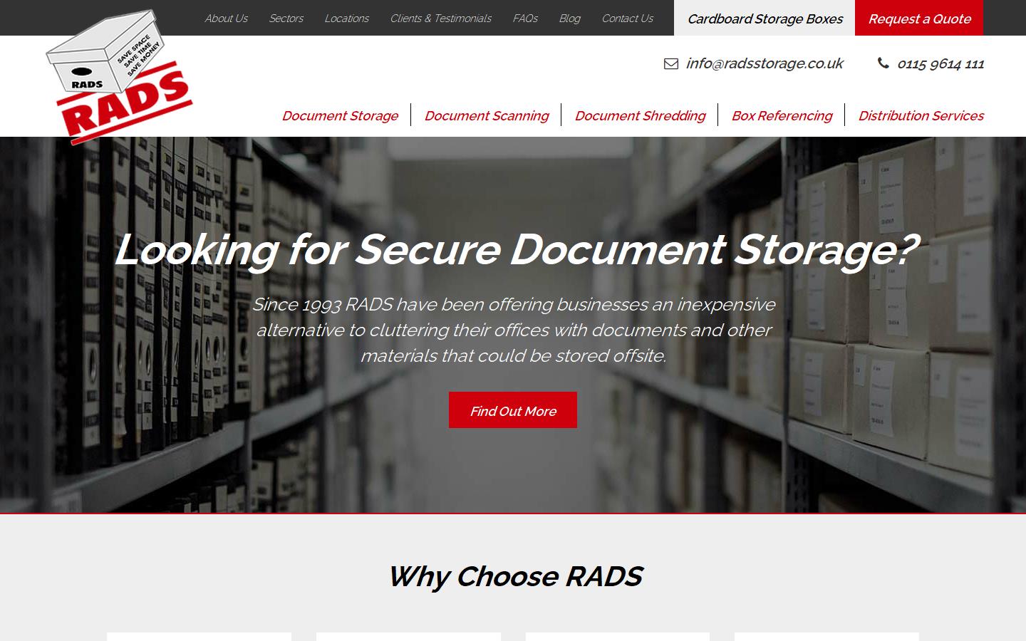 RADS Document Storage Website