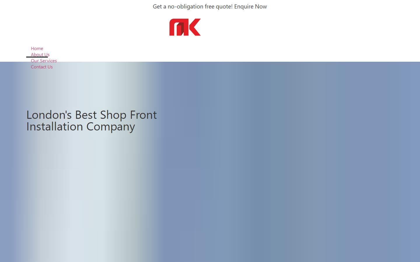 MK Shopfront & Shutters Ltd Website