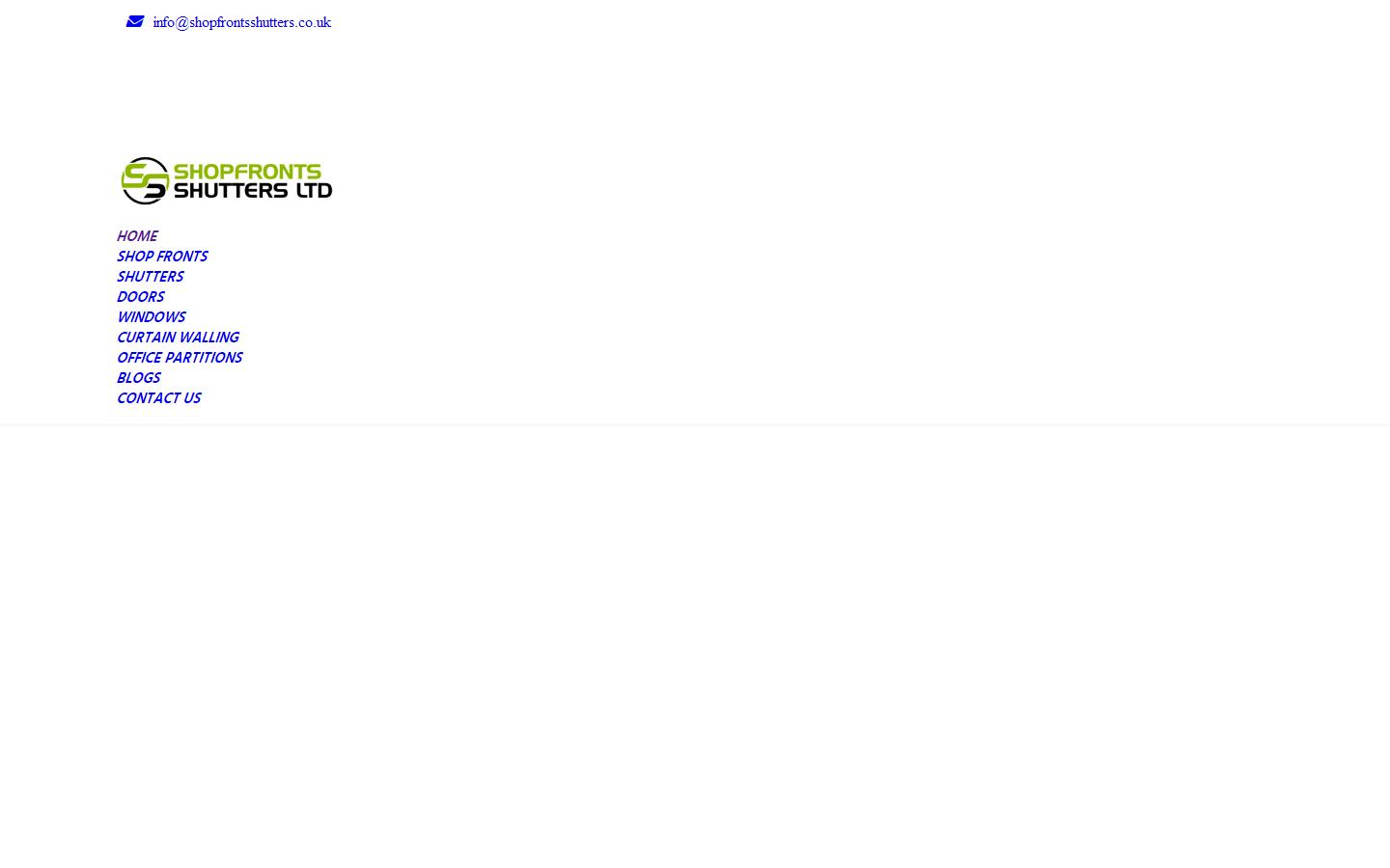 Shopfronts Shutters Ltd Website