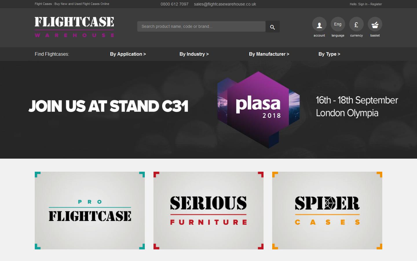 Flightcase Warehouse Website
