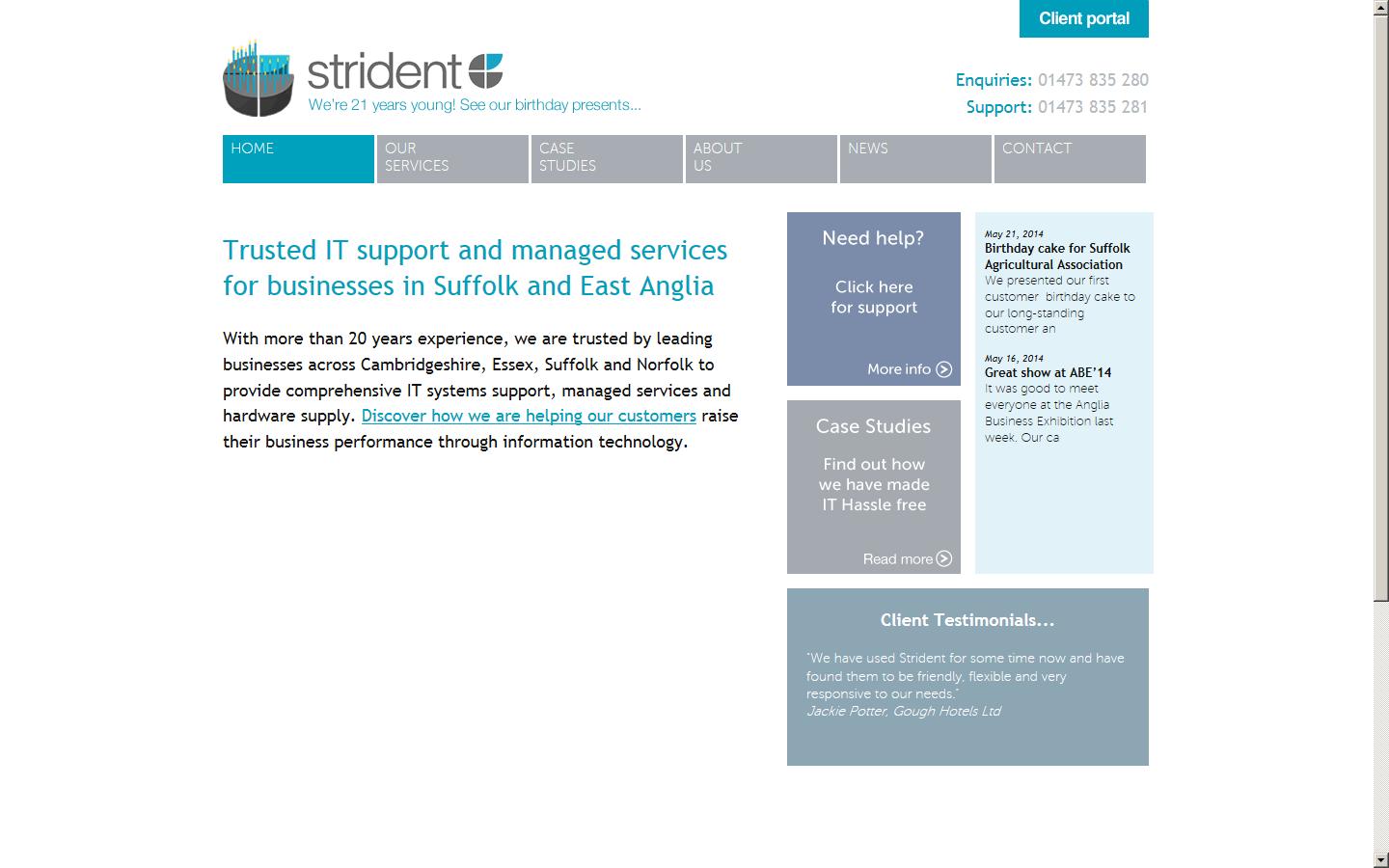 Strident Group Ltd Website