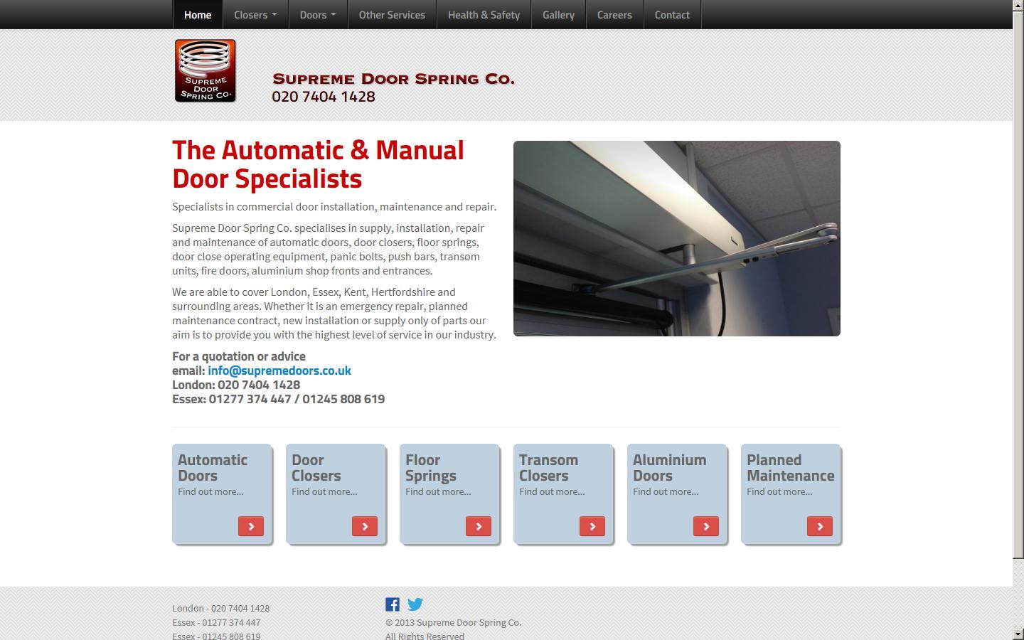 Supreme Door Ltd Website