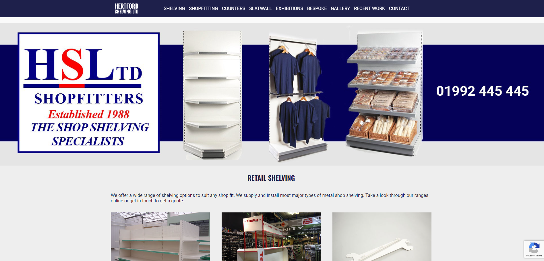Hertford Shelving Ltd Website
