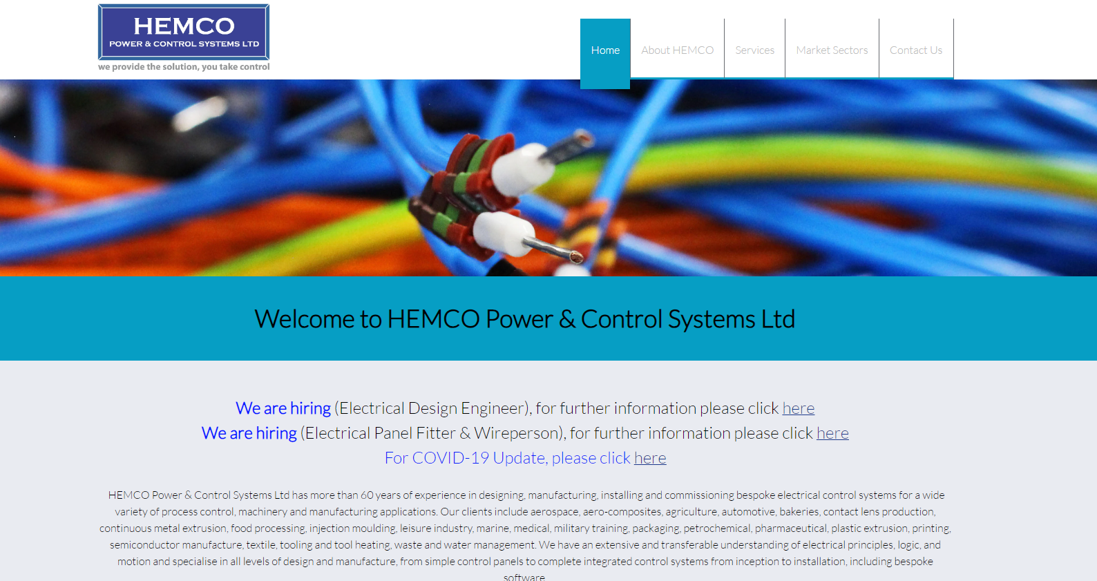 HEMCO Power and Control Systems Ltd Website